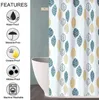 Figura de bastão folhas Curta do chuveiro Banheiro à prova d'água Curtain Curtain Cortinas para chuveiro de banheiro com ganchos 220517