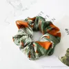 Women Girls Vivid Floral Color Chiffon Cloth Elastic Ring Hair Ties Accessories Ponytail Holder Hairbands Rubber Band Scrunchies