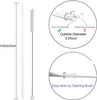虹色の色再利用可能24cmプラスチックストローバーパーティーツールPP純粋なカラフルなバックル飲酒チューブカスタマイズWWQ