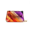 Borse a tracolla Summer Metallic PU Rainbow Borsa a tracolla lucida Borsa a tracolla per donna Spalla a spalla Spalla