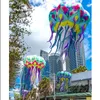 Asma LED Şişirilebilir Denizanası Partisi Balon Açık Sokak Işığı Tavan Dekorasyonu