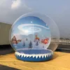 Palla del globo di neve del contesto su misura noleggio gonfiabile della cabina della foto del globo della neve dei buttafuori di Natale per la pubblicità all'aperto Chiara bolla gigante