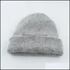 Beanie/skl kepsar hattar hattar halsdukar handskar modetillbehör kvinnor hatt vinter angora stickad beanie höst dhioe
