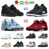 Jumpman 4 4s Basketball Shoes 5 5s Black Cat Raging Bull Oreo University Blue Bred Cement Sail Mens Trainers Fashion Sneakers