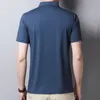 Classic Solid Color Polo Shirt Men Silk Cotton Summer Short Sleeve Tee Shirts Homme Slim Fit Casual Zipper Camisa Polo T1014 220402