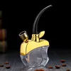 Apple Shaped ABS Hookahs Portable Washable Zinc Alloy Mini Smoking Water Pipes Hookah Tobacco Shisha Beaker Bong Smoke Tool Bar KTV Nightclub Party Toy ZL1005