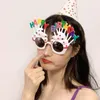 선글라스 생일 축하하는 재미있는 안경 pobooth po props 마스크 파티 장식 케이크 소년 여자 베이비 샤워 장식 사슬