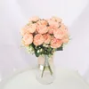 Décoratif Fleurs Couronnes Têtes Soie Pivoine Artificielle Maison Salon Décor Grand Diy Faux Fleur De Mariage Décoration Mariée Bouquet Haute