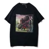 Camisetas masculinas High 2022 Men Algodão Little 3d Orangotang T-shirt camiseta Hip Hop Skateboard Tee Top Kenye #N298
