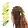 Pinces à cheveux série verte, pinces à cheveux en acrylique mat, épingles à cheveux antidérapantes, Barrettes BB, Clip latéral coréen, accessoires pour cheveux pour filles