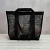 2022 new ins wind transparent mesh shopping bag fashion light and versatile large-capacity portable beach 220512