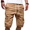 Mens Shorts Green Cargo Summer Bermudas Male Flap Pockets Jogger Casual Working Army Tactical 220524