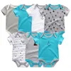 Unie born Pagliaccetti Abbigliamento 7PcsLot Tute infantili 100% Cotone Bambini Roupa De GirlsBoys Vestiti per bambini 220602