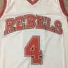 NCAA Basketball UNLV REBELS College 4 Larry Johnson Jersey Team Color White All Stitched Breathable Pure Cotton For Sport Fans University Uniform Good Quality