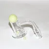 smoking glow in dark 20mm 2.5mm Thick Quartz Blender Spin Banger Nail with Smoking Beveled Top Domeless Nails for Prevent Oil Splashing Glass Water Bong