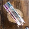 تعبئة زجاجات Office School Business Industrial 5ml Color Lip Gloss Tubes Bottle Mini Lips Lips Balm Container مع فرشاة PL