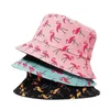 Luxus Panama Eimer Hut Männer Frauen Sommer Eimer Kappe Flamingo Print Bob Hut Hip Hop Gorros Angeln Fischer Hut 220511