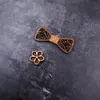 Leaf Wooden Bow Ries للرجال القوس قطع الفراشات بدلة الزفاف قميص Bowtie Krawatte Bowknots