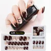 False Nails 24pcs With Designed Crystal Nail Artificial Tips Set Full Cover For Decorated Short Press On Art Fake Extension Prud22