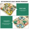 Dekoracja imprezy 2sets wisiorek St. Patrick Day Creative DEOCR Home Wooden Board for Mall