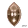 Dekoracja imprezy 18 cali piłkarska folia rugby balony złota srebrna aluminium powiesić urodziny wystrój ślubny nadmuchiwany globos