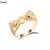 Donia Jewelry Luxury Necklace 유럽 및 미국 패션 표범 티타늄 미세한 지르콘 팔찌 귀걸이 4 피스 디자이너 연회 선물 상자