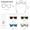 Kingseven feitos artesanais de design original de design de madeira colorida full frame feminino marca de luxo de óculos masculinos óculos D Sol 220511