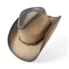 Beralar Moda Western Cowboy Şapkası Kadınlar Erkekler Deri Sombrero Hombre Caz Capsberets