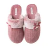 Cat Feeling Cotton Slippers Dames Winter Indoor Home Warm hoge hakken Pluche schoenen J220716