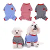 Dog Apparel Fashion Striped Clothes Cotton Pajamas Jumpsuit For Pet Puppy Soft Cozy Warm Jumpsuits Romper Sleep ClothesDog ApparelDog