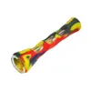 Hot Selling Silicone Pipe With one Glass hitter Filter Tips Smoking Accessories Mouthpiece Colorful Hand Tobacco pipes Dry Herb Cigarette Tools