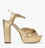 여름 럭셔리 브랜드 HELOISE 플랫폼 샌들 신발 여성 Chunky 매듭 스트랩 레이디 파티 웨딩 하이힐 EU35-43