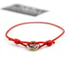 Bracciale con cinturino ad anello Trinity in acciaio inossidabile 316L con tre anelli, braccialetti con cinturino a mano per donna e uomo, gioielli di moda famou334U