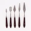 5PCS/Set Painting Knife Stainless Steel Spatula Scraper for Oil Acrylic Color Mixing Spreading Cake Icing XBJK2207