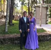 2022 Stunning purple Prom Evening Dresses Mermaid V-neck Formal Party Cheap Celebrity Gowns For Women special Occasion Wear