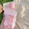 Water Bottles Kawaii 630ml Bear Bucket Plastic Water Bottle Creative Cute Shaker Sport Gourd Milk Cartoon Drinking Cups For Girls Children