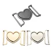 Belts Metal Alloy Heart Buckle Waist Belt Buckles Gold Silver Black Clasp Backpack Strap Fastener For Coats Diy Garment Sew Access8992990