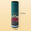 Drinkware mokken retro Chinese stijl thermo fles cup slim temperatuur display drinkbare warmte hold vacuüm kolf voor thermosmokbeker