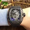 Смотреть наручные часы роскошные дизайнерские Richa Milles Designer Cull Выпустили полностью автоматические мужские механические часы с бриллиантовым фиксом Sky Star Amd