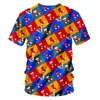 Heren 3D-geprinte kleding Kerstkousen en geschenkdozen Creative Diamond Man V-hals T-shirt 220623