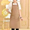 Cooking Kitchen Apron For Men Woman Soft Chef BBQ Hairdresser Aprons Waiter Cafe Shop Custom Gift Bibs Wholesale for Male Female 201007