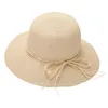 Chapéus de aba larga Sun Shack Women Summer Straw Hat Beach Praia Dobrável Roll Up Protection Mesh Mesh Menwide Pros22