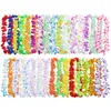 Decorative Flowers & Wreaths 50/60PCS Hawaiian Flower Leis Artificial Beach Fun Wreath Pool Party Fancy Dress Hawaii DIY DecorDecorative