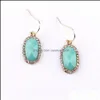 Charm Gold Designer Faceted Acrylic Oval Charms Earrings For Women Small Rhinestone Resin Dangle Earring Boutique Jewelr Dhseller2010 Dh4G2