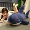 Pc Cm Cute Megalodon Shark Plush Toy Simulation Animal Bite Cushion Filled Soft Toys For Kids Xmas Gifts J220704
