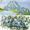 Couronnes de fleurs décoratives 50/100 cm fleur artificielle personnalisé arrangement mural de mariage fournitures soie pivoine rangée décor pour T Station fer