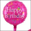 Parti Favor Etkinlik Malzemeleri Festival Ev Bahçesi 18 İnç Alüminyum Folon Balon Mutlu Yıllar Yuvarlak Yuvarlak Balonlar Şişirilebilir Airballoon Çocuk Oyuncakları