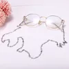 ステンレス鋼クロスサングラスチェーン老眼鏡ストラップゴシック眼鏡コード眼鏡ネックロープギフト女性男性 220615
