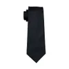 Мужчина галстук 100 шелк классический черный шляп запонок галстуки для мужчин Формальная деловая свадебная вечеринка LS-823