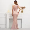 Yidingzs Elegant Off Shoulder Beading Sequin Evening Dress Women Gold Party BodyCon Maxi Dress Long Prom Dress18098 220705